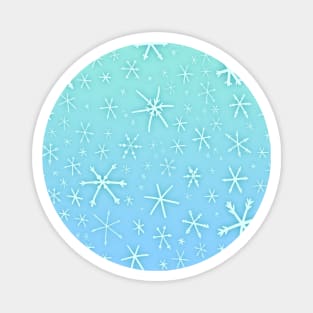 Artistic Snowflakes on Ombre Magnet